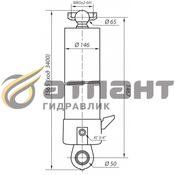 Гидроцилиндр маз 6501 8603510