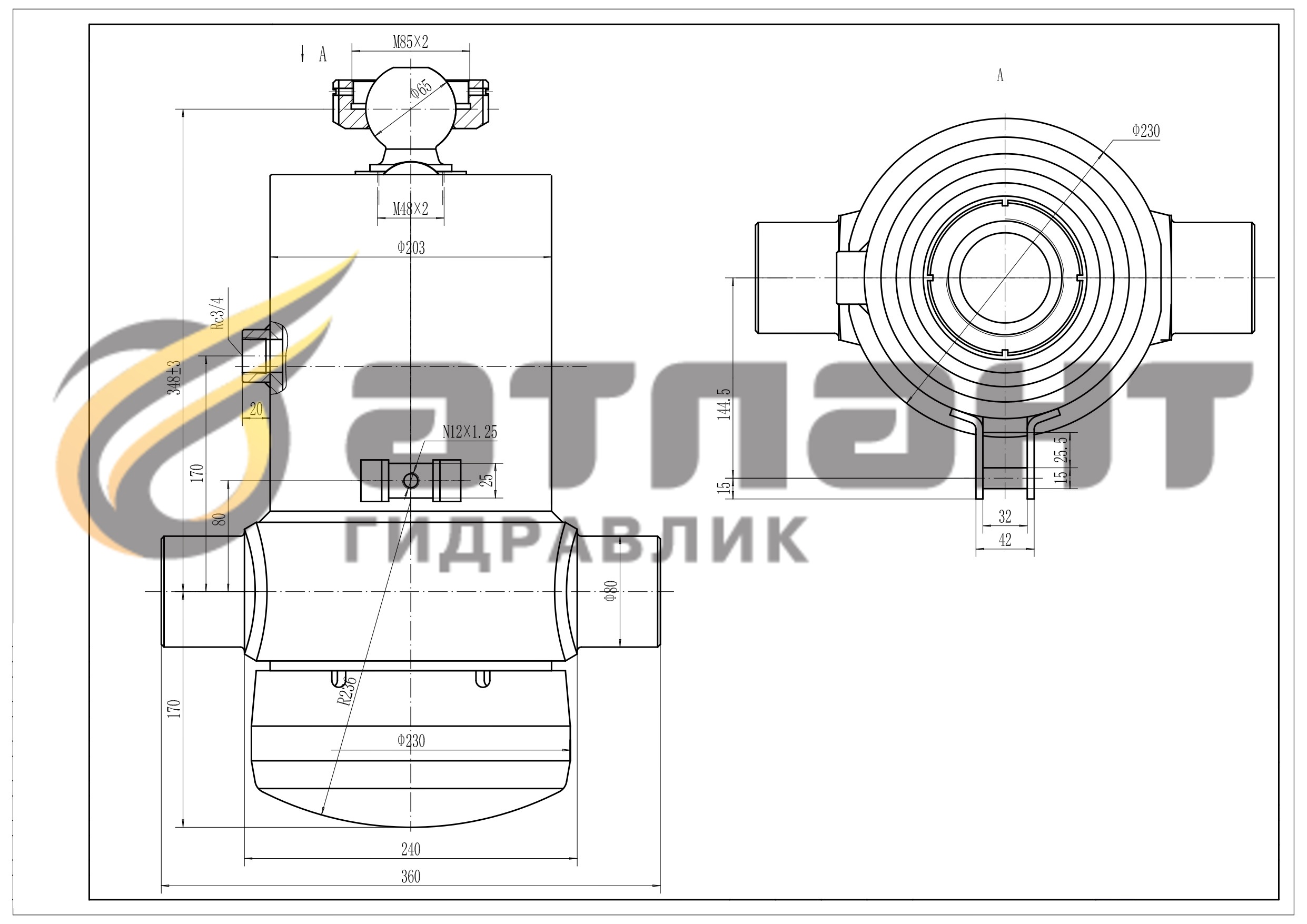 Гидроцилиндр маз 6501 8603510